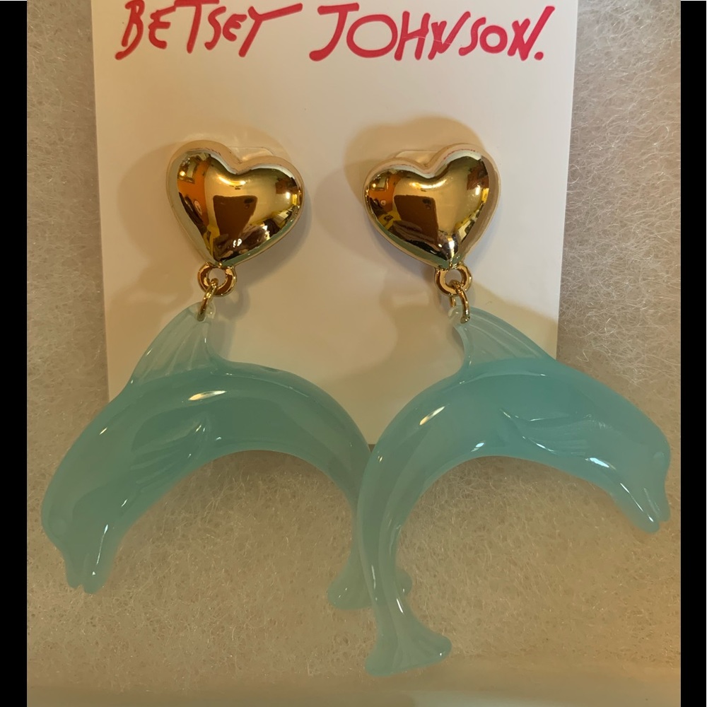 Betsey Johnson Dolphin Drop Earrings brand new